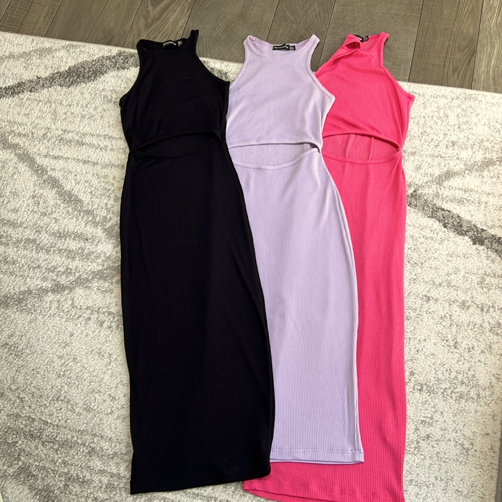 Pretty Little Thing/ Set of 3 Body Con Dresses 💗